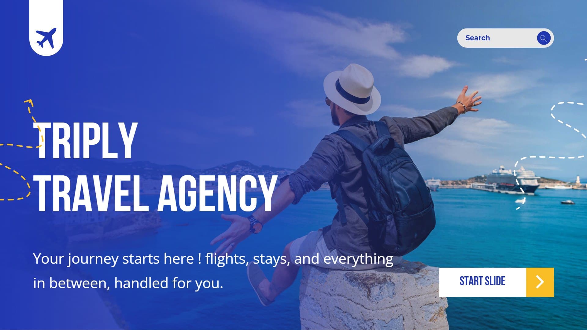 Triply - Travel Agency Pitch Deck slide 1